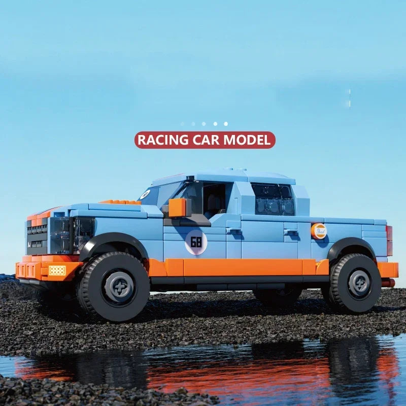 457PCS F-150 Pickup Truck Building Blocks City Freight Truck or Travel Trailer Model Bricks