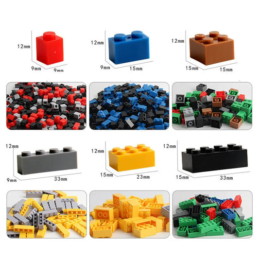 1000 Pieces DIY Creative Building Blocks Bulk Sets City Classic Bricks Assembly Educational Toys for Children