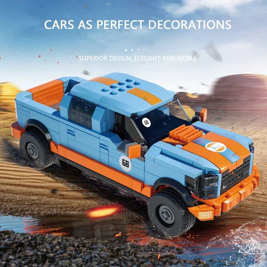 457PCS F-150 Pickup Truck Building Blocks City Freight Truck or Travel Trailer Model Bricks